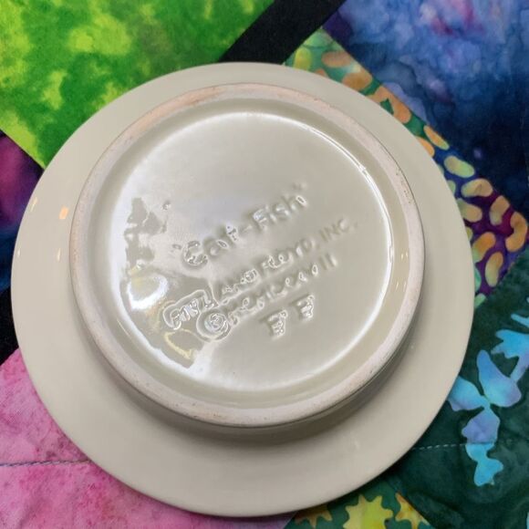 Fitz & Floyd “Cat-Fish” Cat & Fish Sculpture Ceramic Dish Vintage Home Decor - Picture 7 of 8
